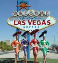 Welcome to Las Vegas Sign, with 4 dancers